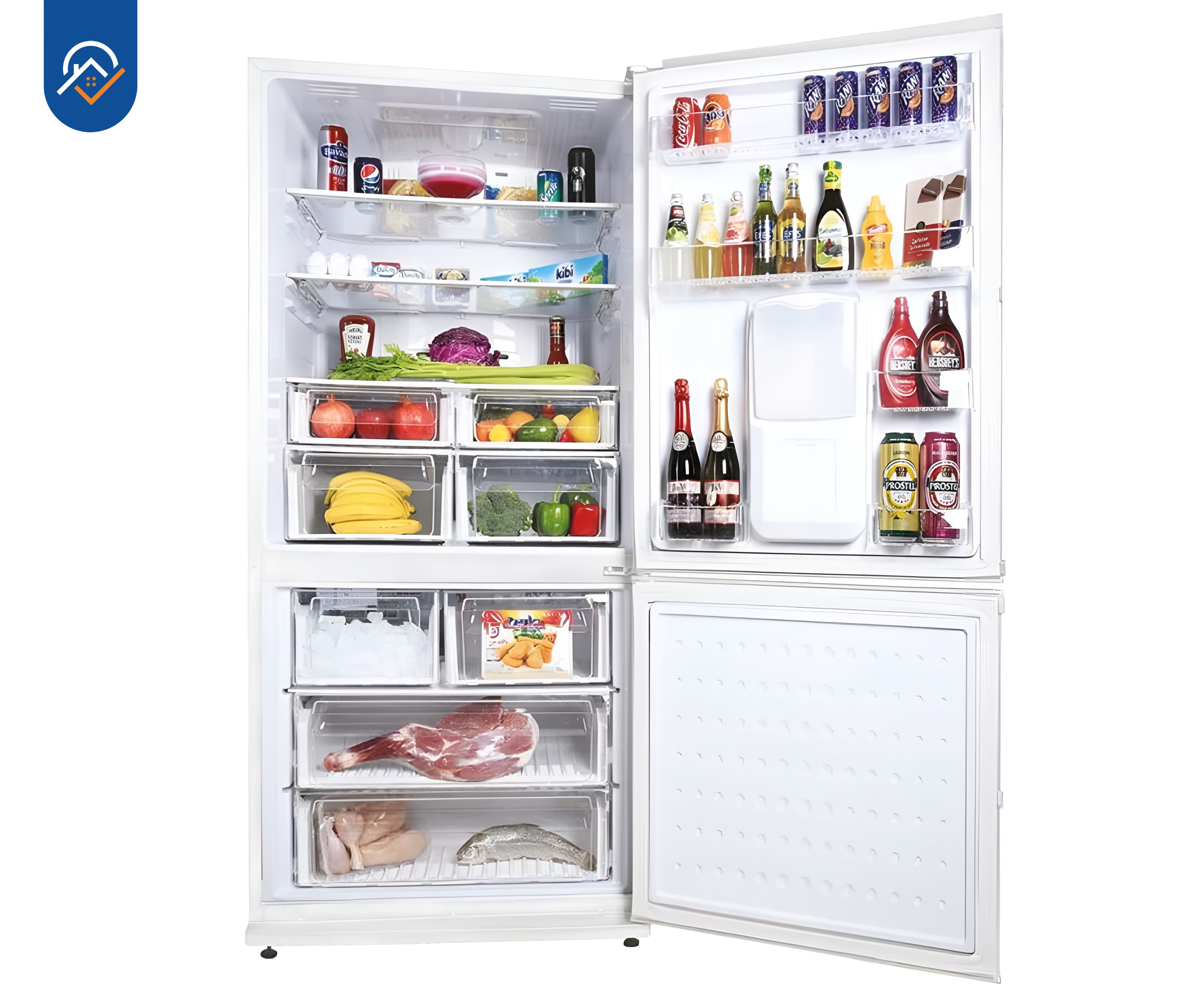 یخچال فریزر طرح فریزر پایین یورو استار  مدل ENC-8530w